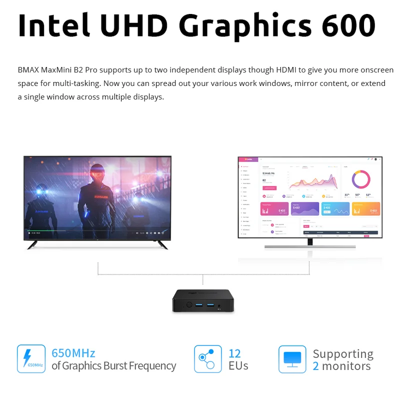 2024 novo bmax b2 pro mini pc windows 11 pro os pc tudo em um hdmi intel n4000 8gb ram 256gb ssd intel uhd gráficos 600