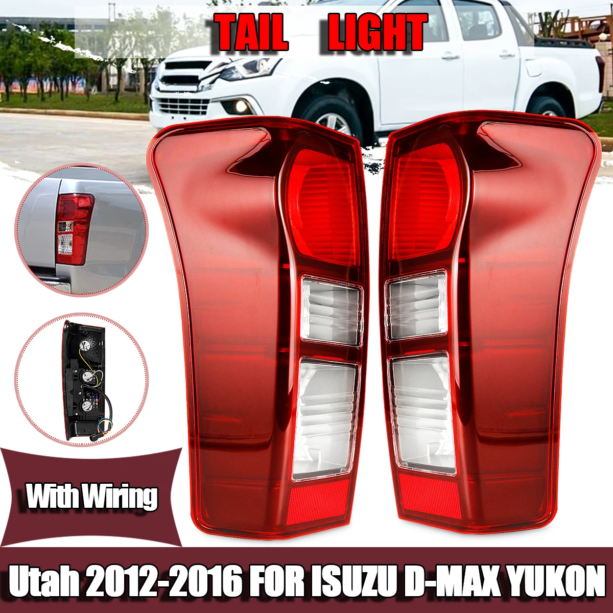 Car Rear Brake Stop Tail Light Lamp for Isuzu DMax Yukon Pickup 2012 2013 2014 2015 2016 Turn Signal Auto Parts Taillight