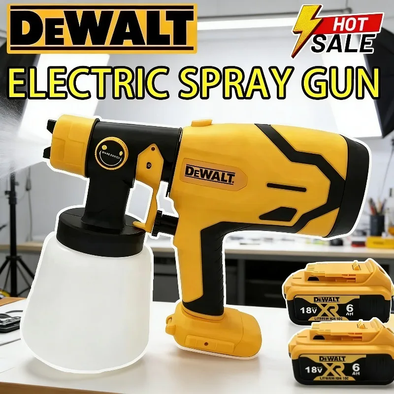 

Беспроводной электрический распылитель краски Dewalt 800 мл, портативный, высокомощный, для покраски мебели, аэрограф, работает от аккумулятора Dewalt