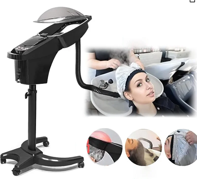 

Профессиональный аппарат для фумигации волос: глубокое увлажнение для кожи головы, настольное оборудование, мультивольтовое.