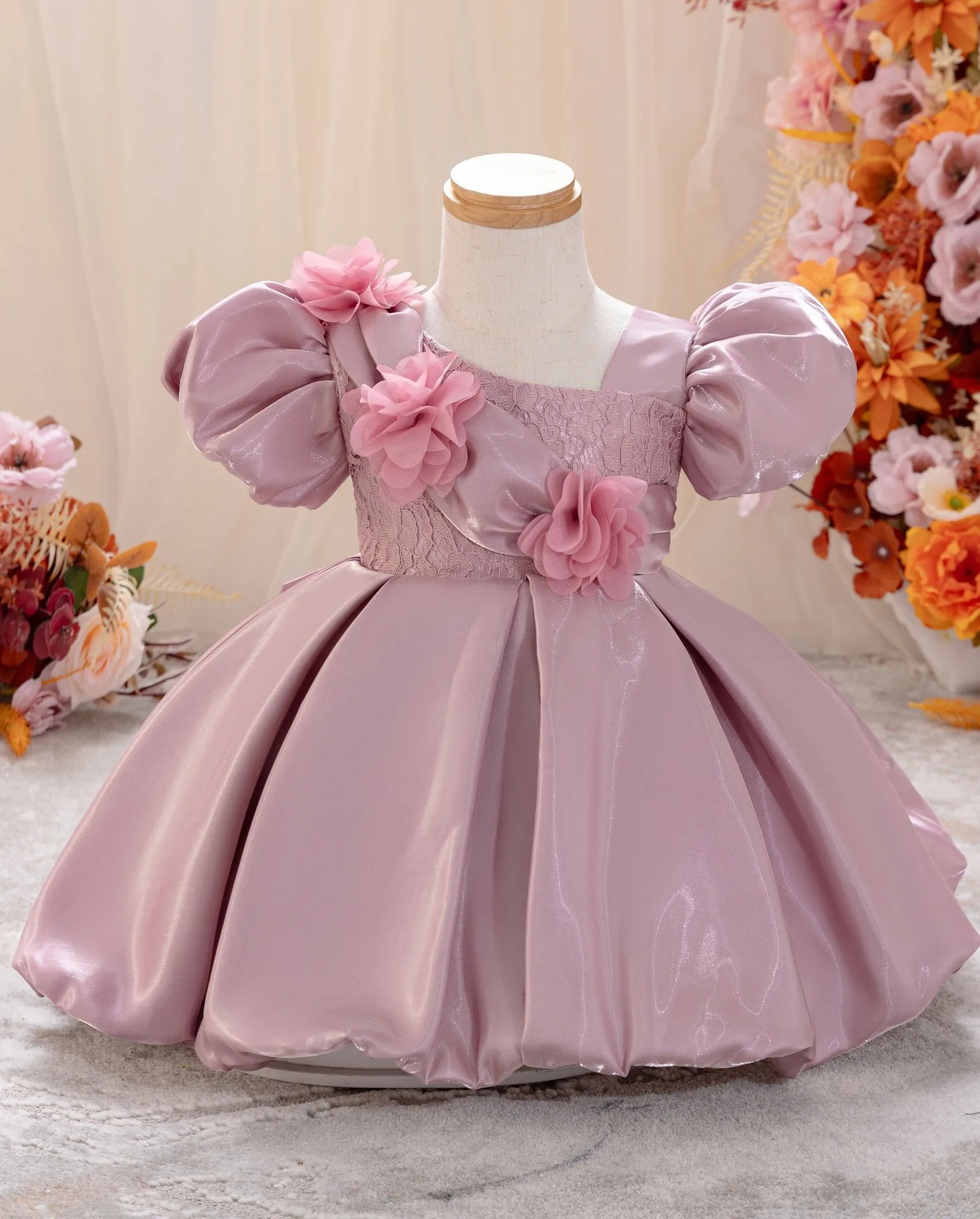 Mädchen Prinzessinnenkleid für Geburtstagsfeier Kinderkleidung Blumenmädchenkleider für Hochzeit Ballkleid Kinderkleidung 4 bis 10 Jahre