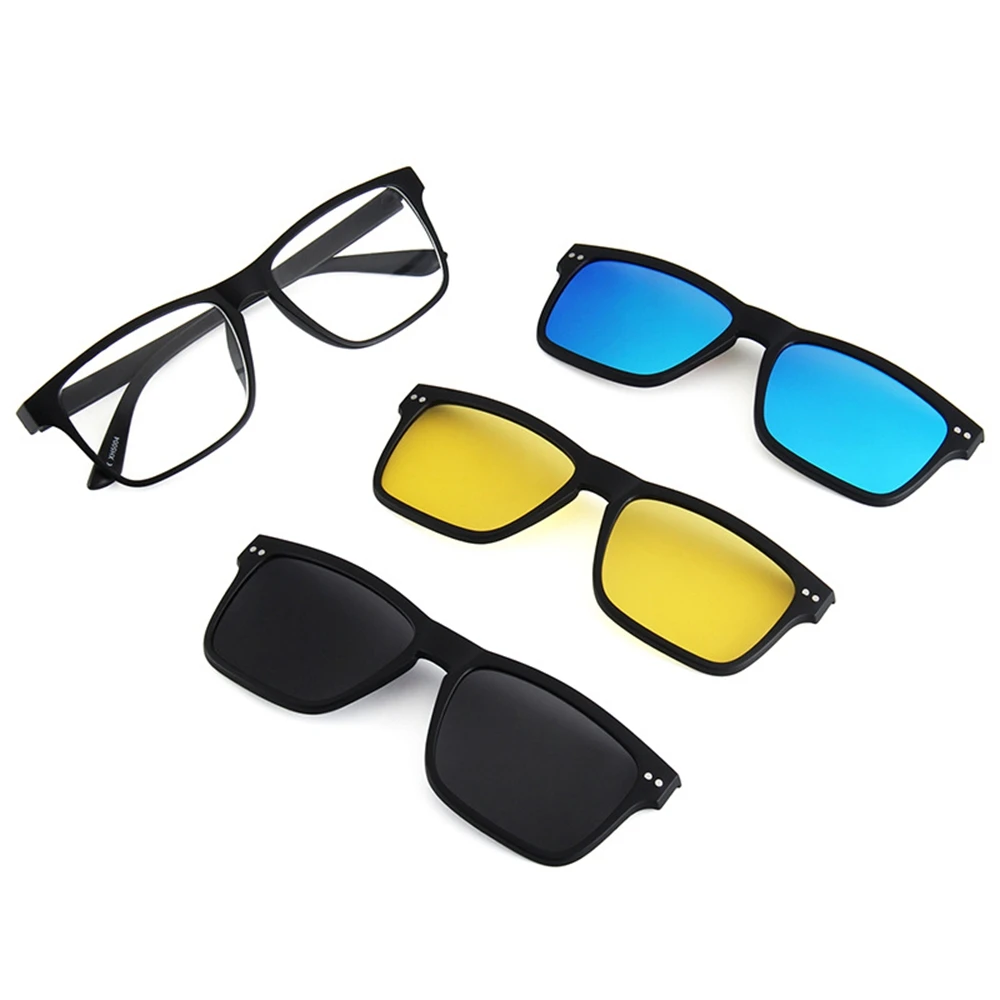 ShinyCoCo Marca de Luxo Destacável Laminado Polarizado Óculos de Sol Visão Noturna Caso Magnético Óculos de Sol Proteção Solar Óculos de Sol