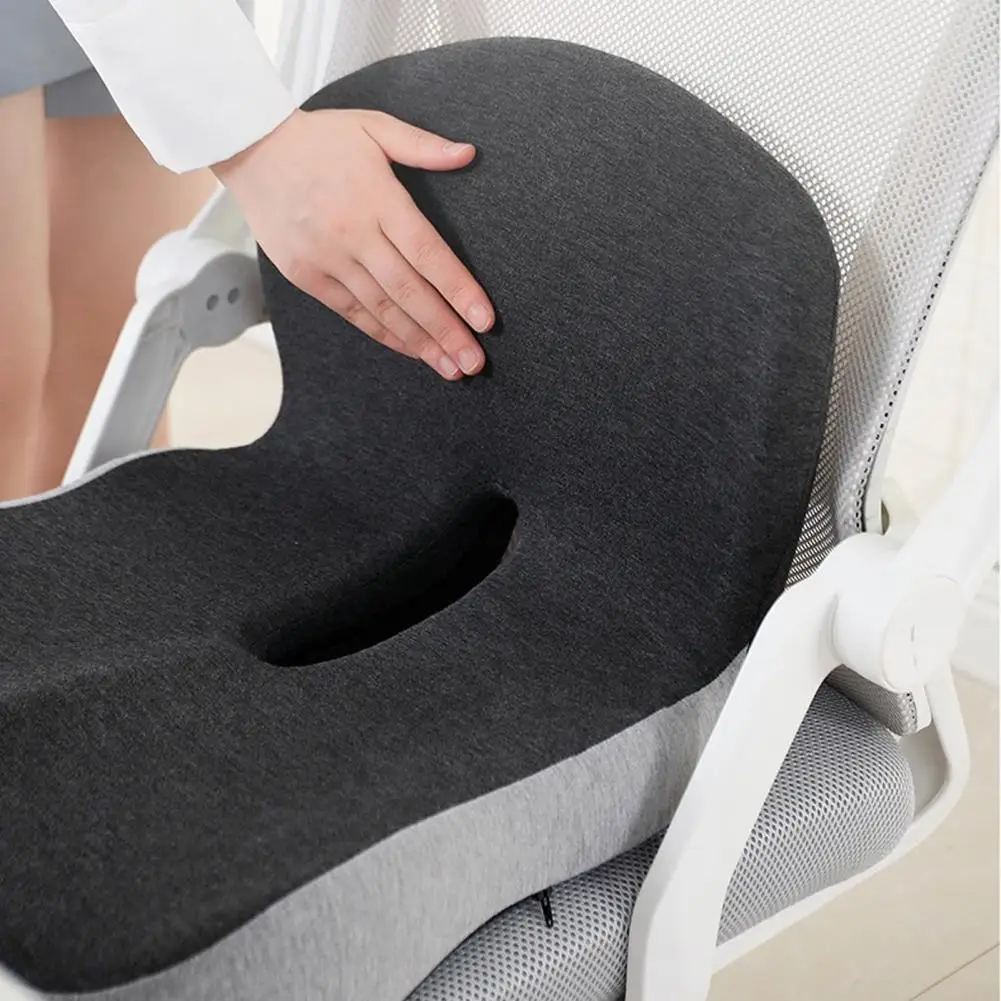 Ergonomic Chair Cushion Memory Foam Seat Cushion with Lumbar Support Ergonomic Office Chair Pad for Tailbone Relief L Shaped Car
