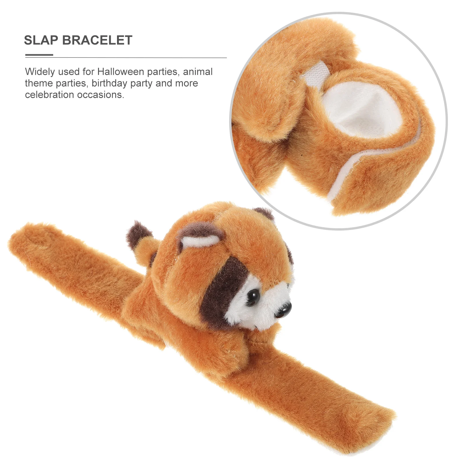 Pop Circle Bracelet Animals Slap Bracelets Party Favors for Kids Toys Plush Wristband