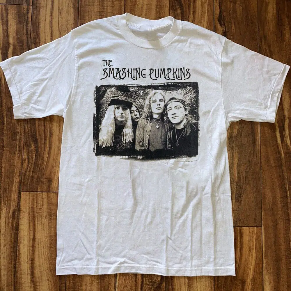 

Хлопковая белая рубашка унисекс Vtg The Smashing Pumpkins Band