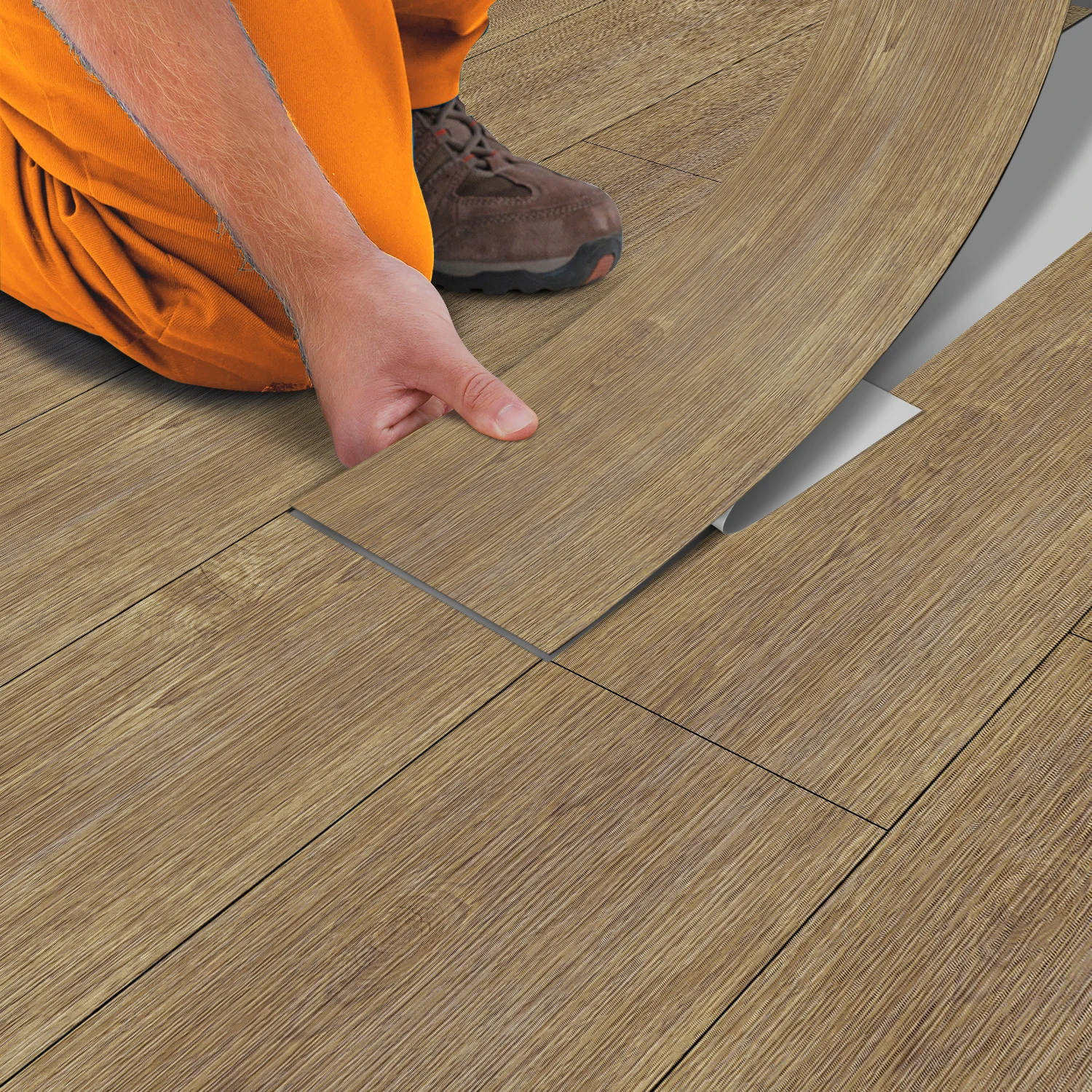 

Self Adhesive Wood Floor Plank Peel and Stick Waterproof Vinyl Flooring Roll for Kitchen Bathroom