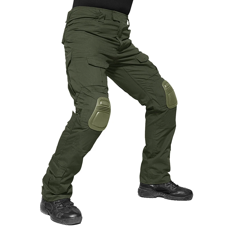 Multicam Pant Combat Pants +Knee Pads Tactical Pants Army Green Camo Pants Military Men Clothing Airsoft Hunting Clothes Ripstop