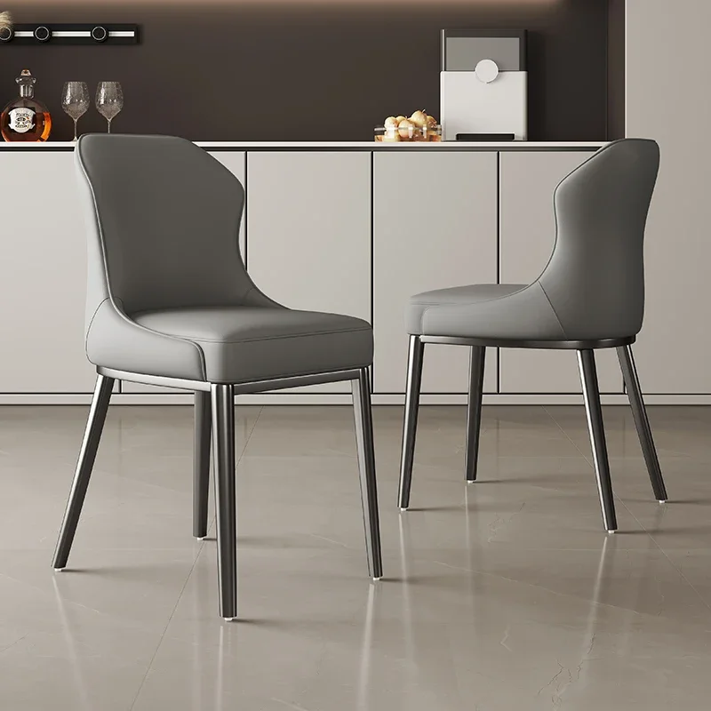 Light luxury dining chair, high-end modern simple home minimalist hotel restaurant Italian back chair designer