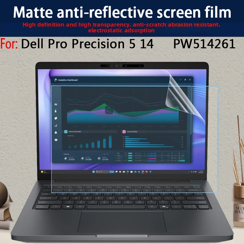 For Dell Pro Precision5 14 PW514261Keyboard film Laptop screen protective film Anti-blue film Anti-reflective film Toughened fil