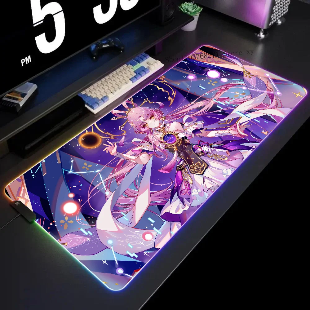 

Fu Xuan Honkai Star Rail Mousepad XXL RGB Gaming Mouse Pads HD Black Gamer Accessories Large LED