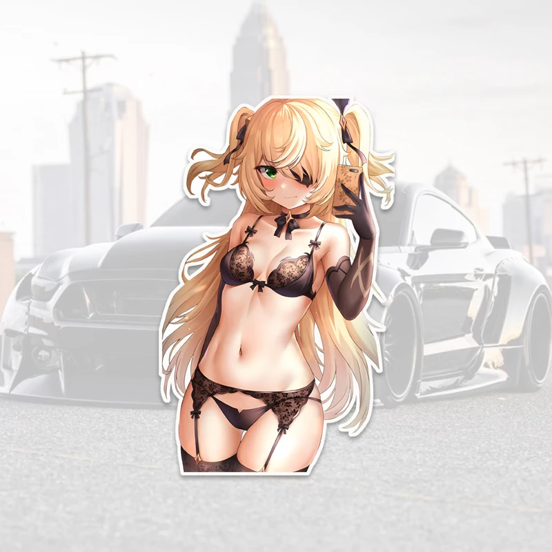 

Anime Woman Sticker Waterproof Sticker Decals For Car Laptop Wall Window Bumper