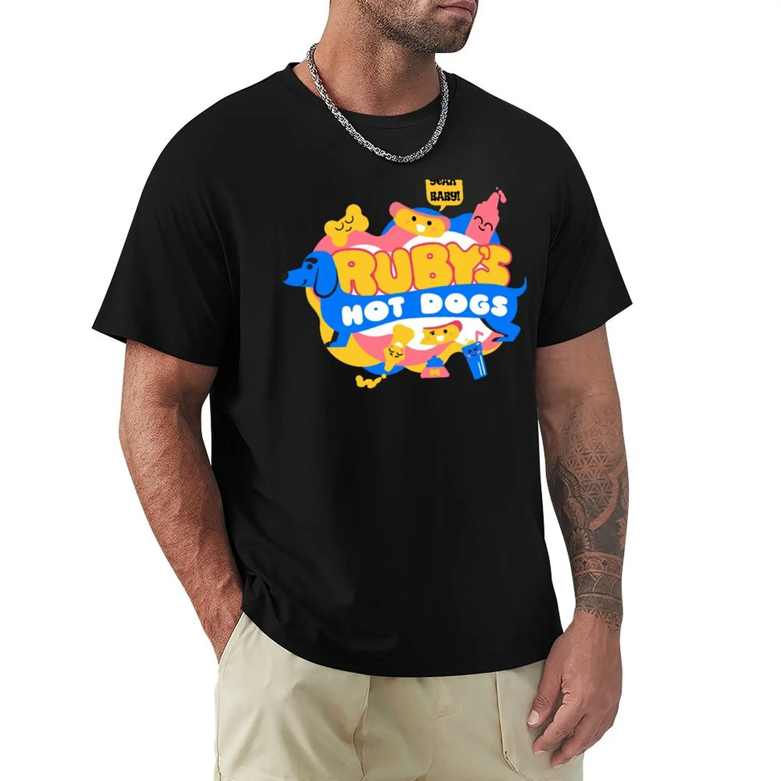 Ruby's Hot Dogs T-Shirt man t shirt cotton high quality T-Shirt