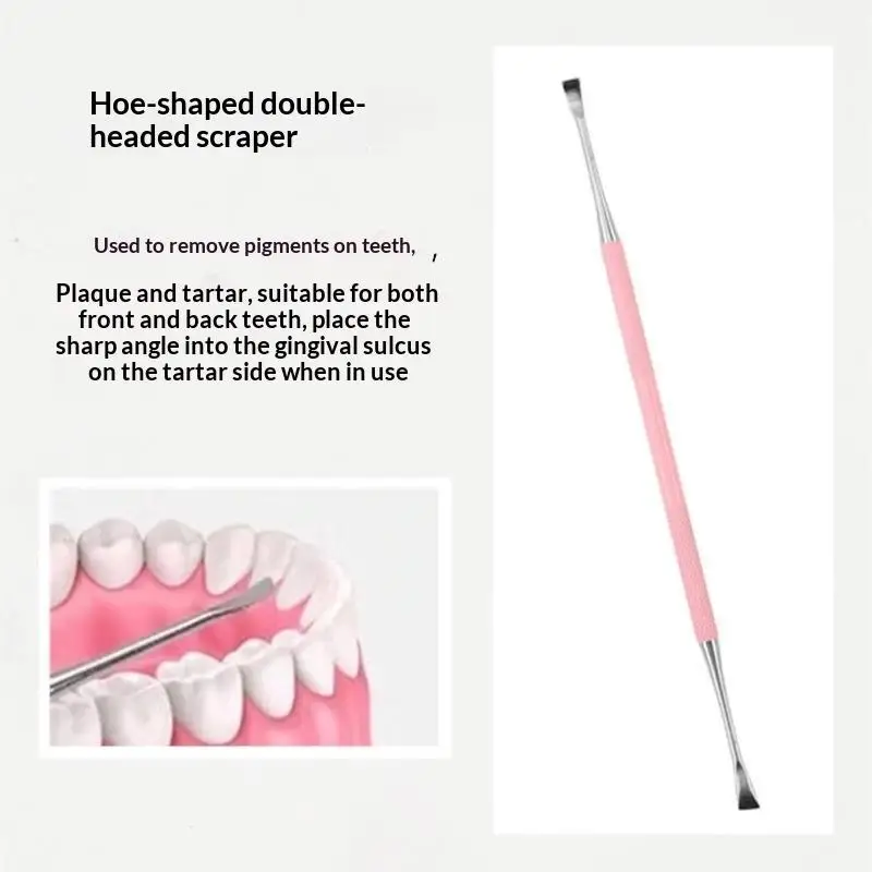 1Pc Pet Dog Tooth Cleaner Stainless Steel Tartar Removers Scraper Kit Pet Oral Cleaning Tools Double Headed Tartar Accessories