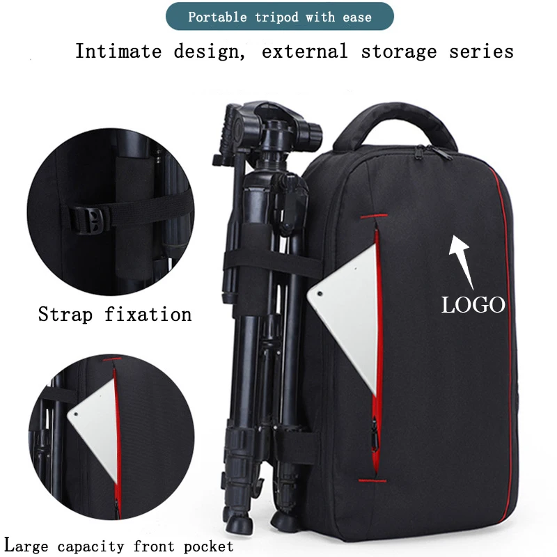 Professional Large-capacity Camera Bag Waterproof Nylon Wear-resistant Photography Backpack for Canon, Nikon, Sony, Fuji