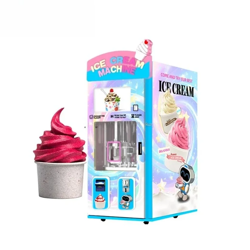 Fully Automatic Ice Cream  Vending Machine for Business Self-Service Commercial Ice Cream Machine