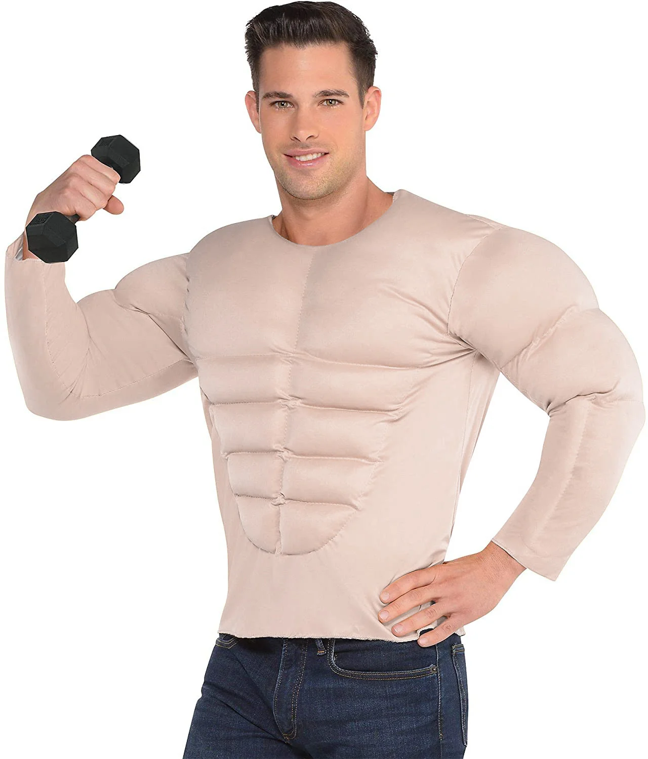 Snailify Adult Men Body Builder costume Muscle Shirt Costume Outfit Halloween Costume Adult