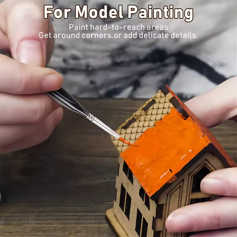 11pcs Precision Paint Brush Set for Fine Detail - Durable Miniature Brushes with Micro Tips for Warhammer 40K, Model & Art Paint - Image 6