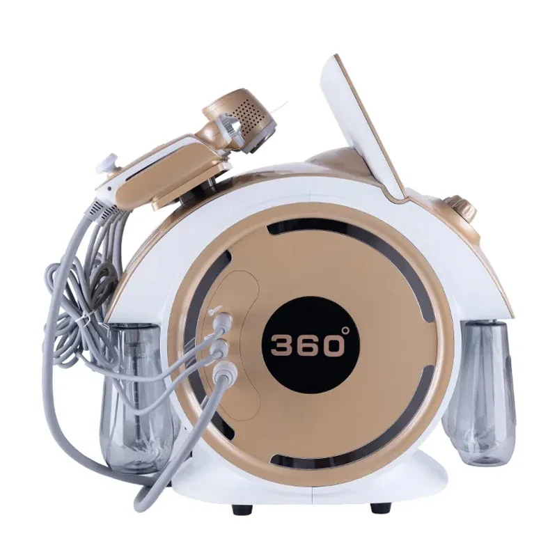 Jet d'oxygène multifonction 6 en 1, Machine faciale 360, élimination des points noirs, Hydrodermabrasion, rajeunissement de la peau, outil de beauté