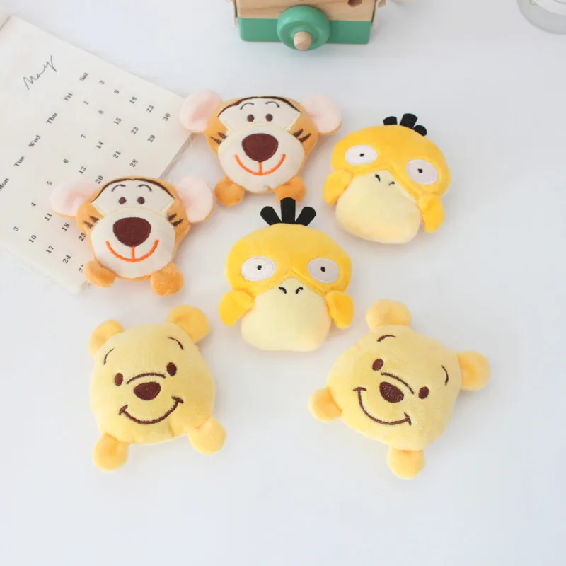 3PCS Cute cartoon tiger cloth sticker plush doll brooch plush bag accessories shoes decoration accessories children\'s clothing