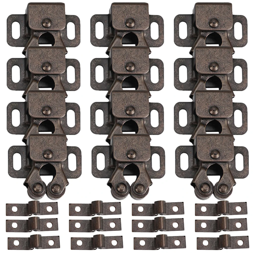 

20 Pcs Door Clip Closet Slide Hardware Roller Catches for Doors Sliding Rollers Cabinet Latch Double Kitchen Cabinets