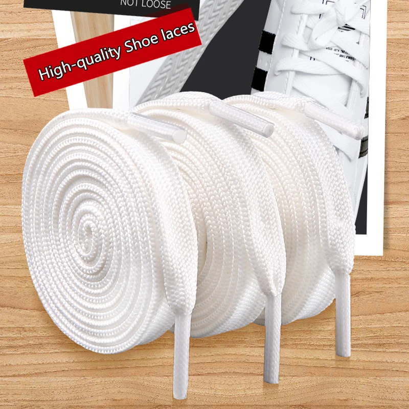 1 pair Classic Shoelace White Black Flat Shoelaces High-quality Shoe laces for Sneakers laces Shoe Strings 70/90/100/120/140/160