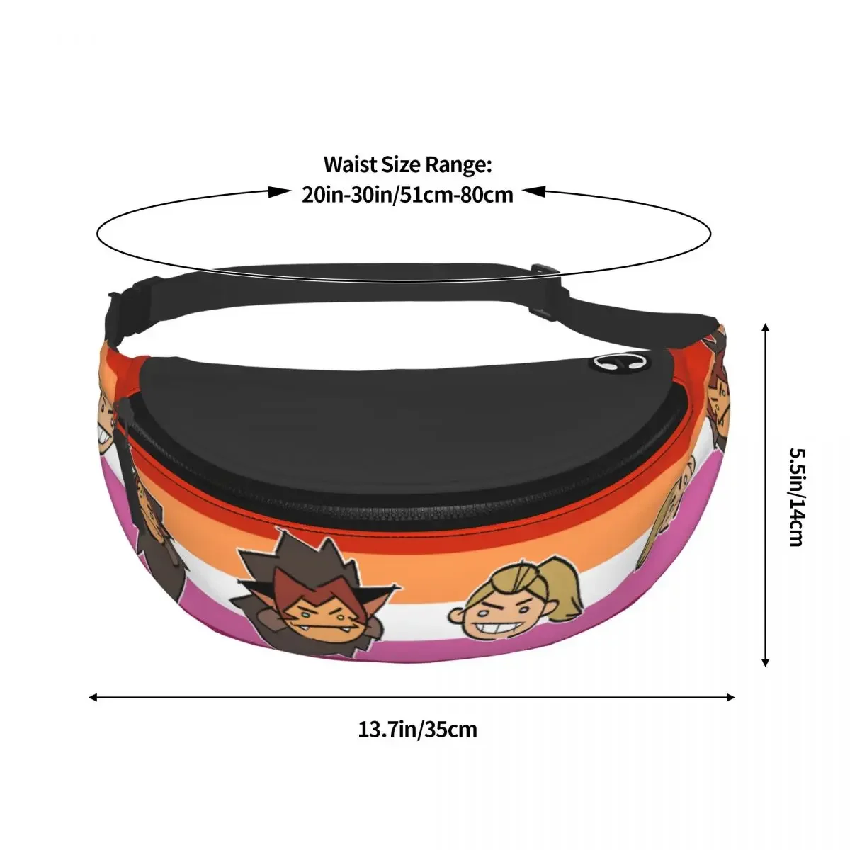 LGBTQ Pride Printed Waist Bags Catradora Fashion Belt Bags Man Women's Sport Fanny Pack Design Banana Packs