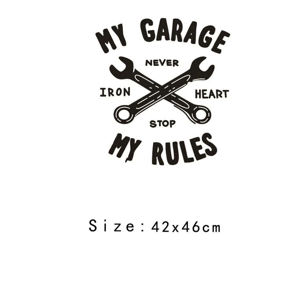 My Garage My Rules Quote Wall Vinyl Decals Home Garage Decor Auto Car Repair Sign Wall Sticker Garage Removable Poster