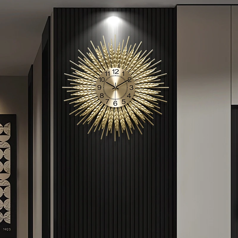

Peacock Design Wall Watch Living Room Luxury Digital Modern Clock Wall Fashion Metal Wall Art Horloge Murale Home Decoration