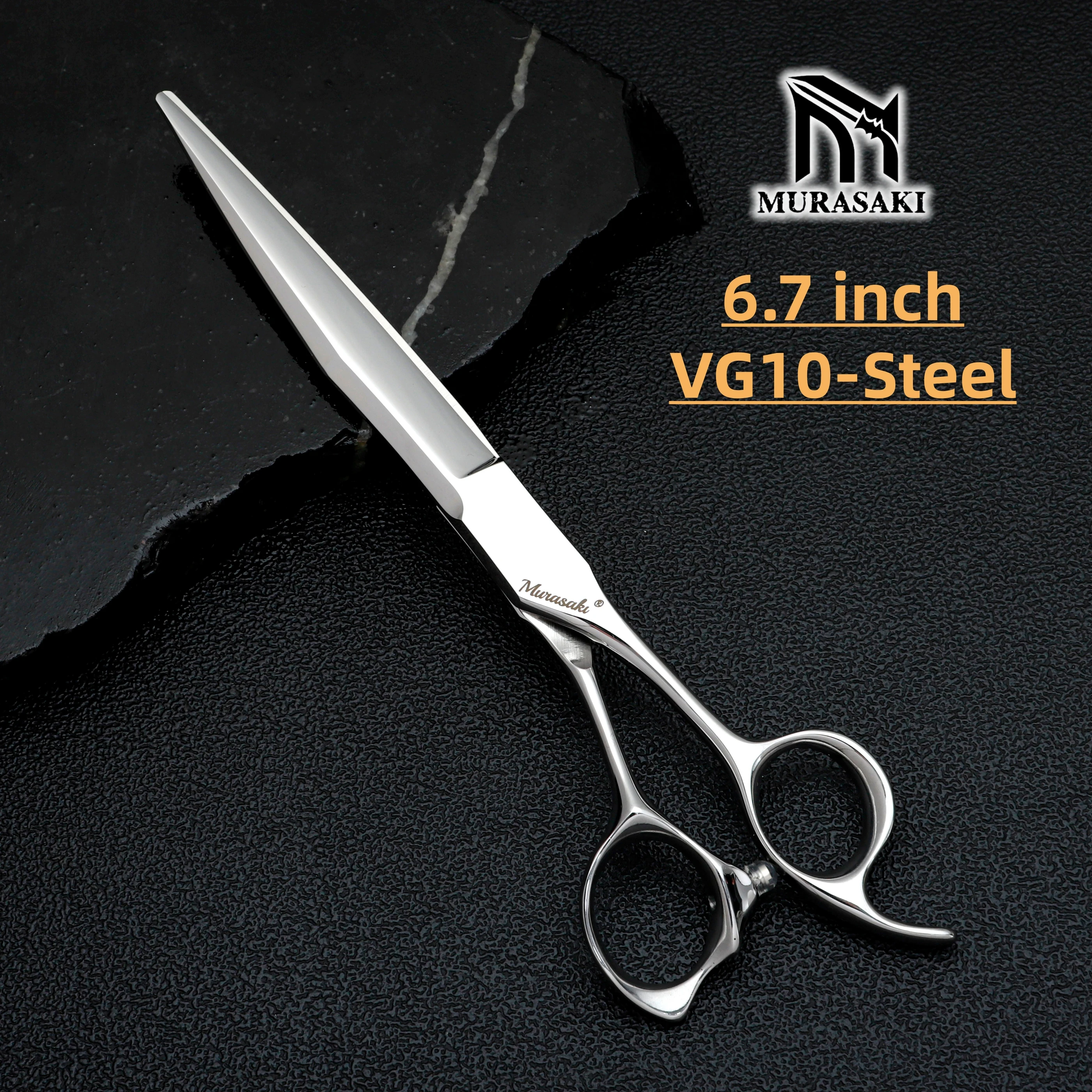 MURASAKI Professional Hairdressing Scissors，VG10 Steel Hair Cutting Shears，Sword-Shaped Blade Design，Cutting Is More Powerful