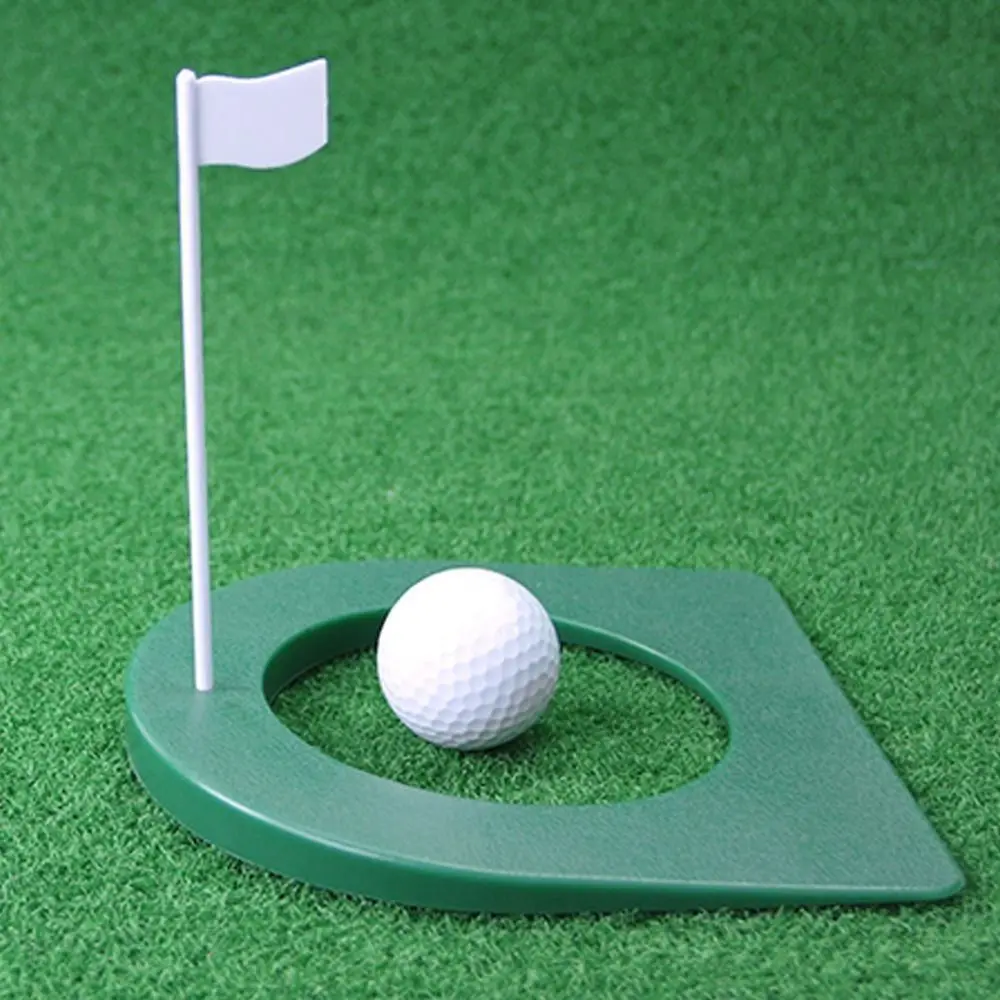 Putting Cup Golf Putting Disc with Hole Flag Golf Training Golf Putting Hole Cup Removable Putting Accuracy