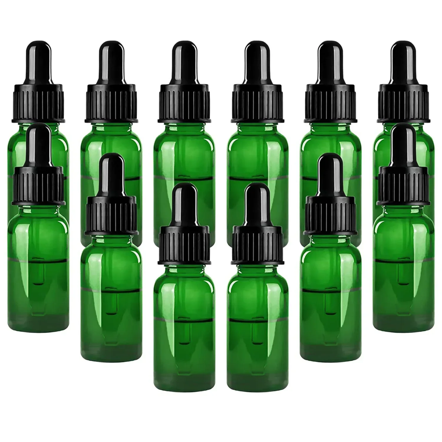 5pcs 5/10/15/20/30ml/50ml Amber Empty Glass Dropper Bottle Essential Oil Aromatherapy Liquid Reagent Refillable Containers