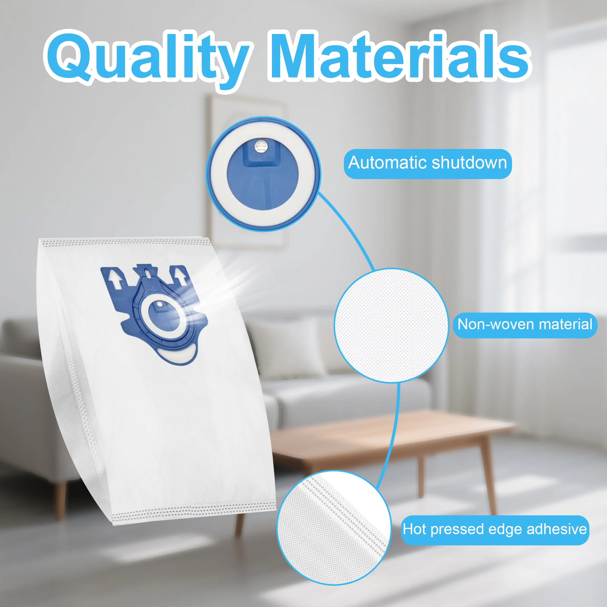 12 bags+4 filters+1 Brush 3D Air Purification Dust Bags: Complete Miele Classic C1, C2, S8, S5, S2, S600 C3 Hoover Bags image 3