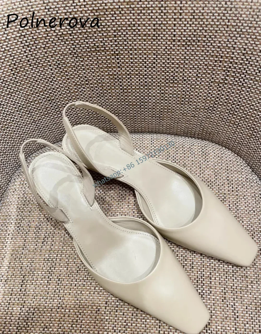 

Cage Heel Sandals Round Toe Slip On Slingback Shoes Solid Versatile and Sexy Daily Irregular Vocation Runway Stiletto Shoe