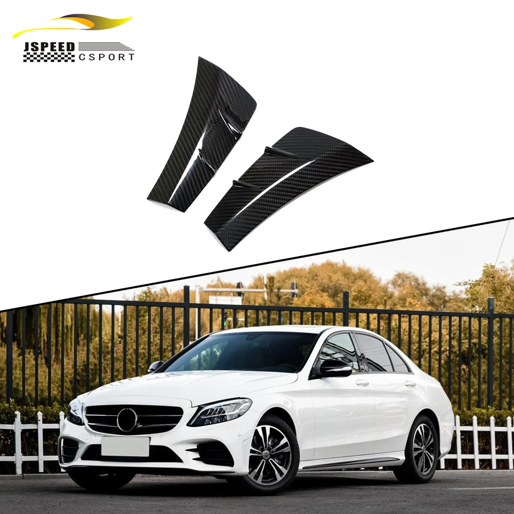 

Suitable for Carbon fiber front bumper side air intakes of Mercedes-Benz C-Class A205, C205, W205, C43 AMG 2D and 4D 2019-2020