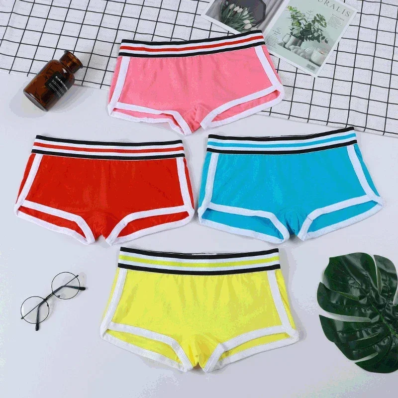 Women Cotton Panties Female Boxer Low Waist Sport Boyshort Cozy breathable Underwear Ladies Pants Sexy Yoga Plus Size Leggings