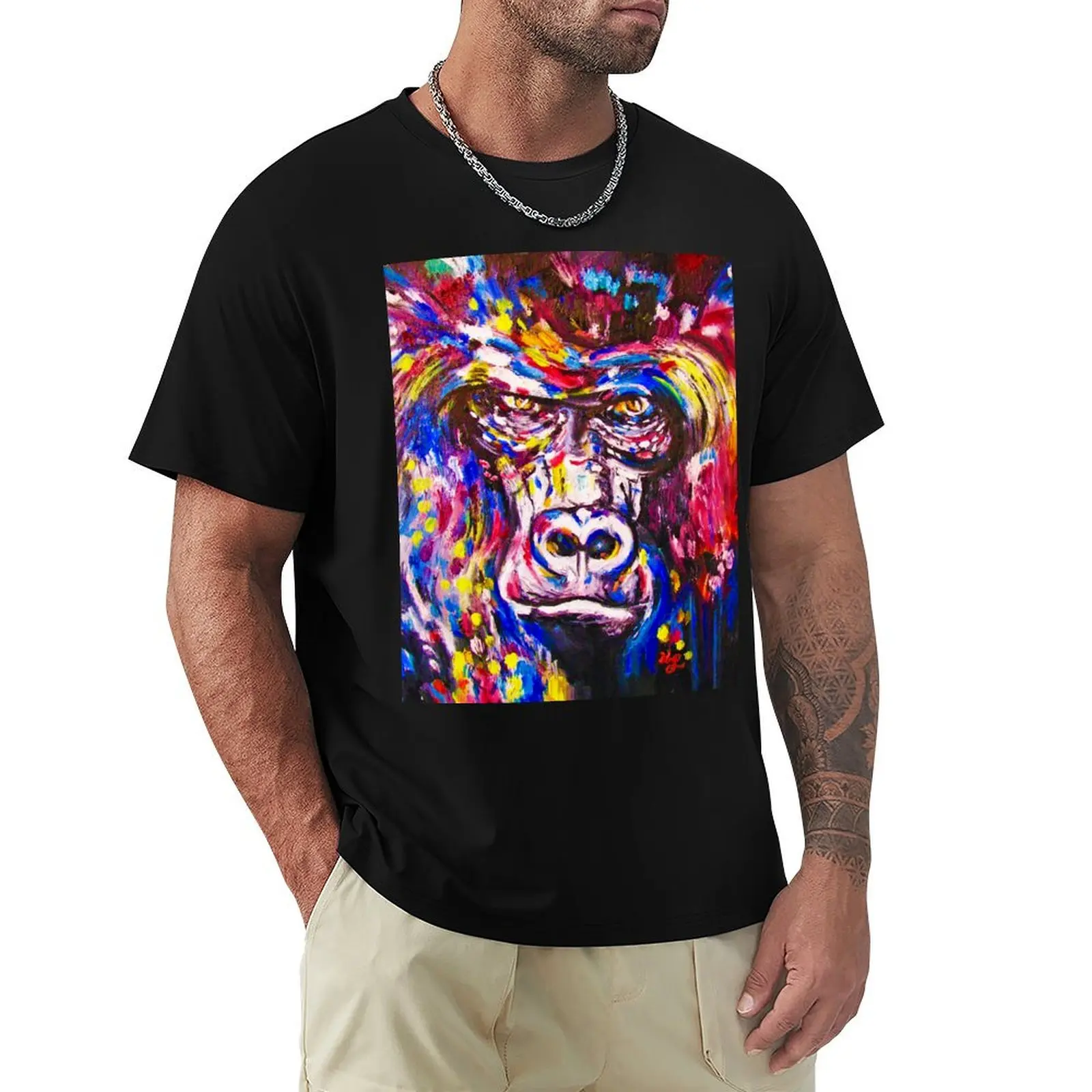 Gorilla T-Shirt oversized customs design your own kawaii clothes clothes for men