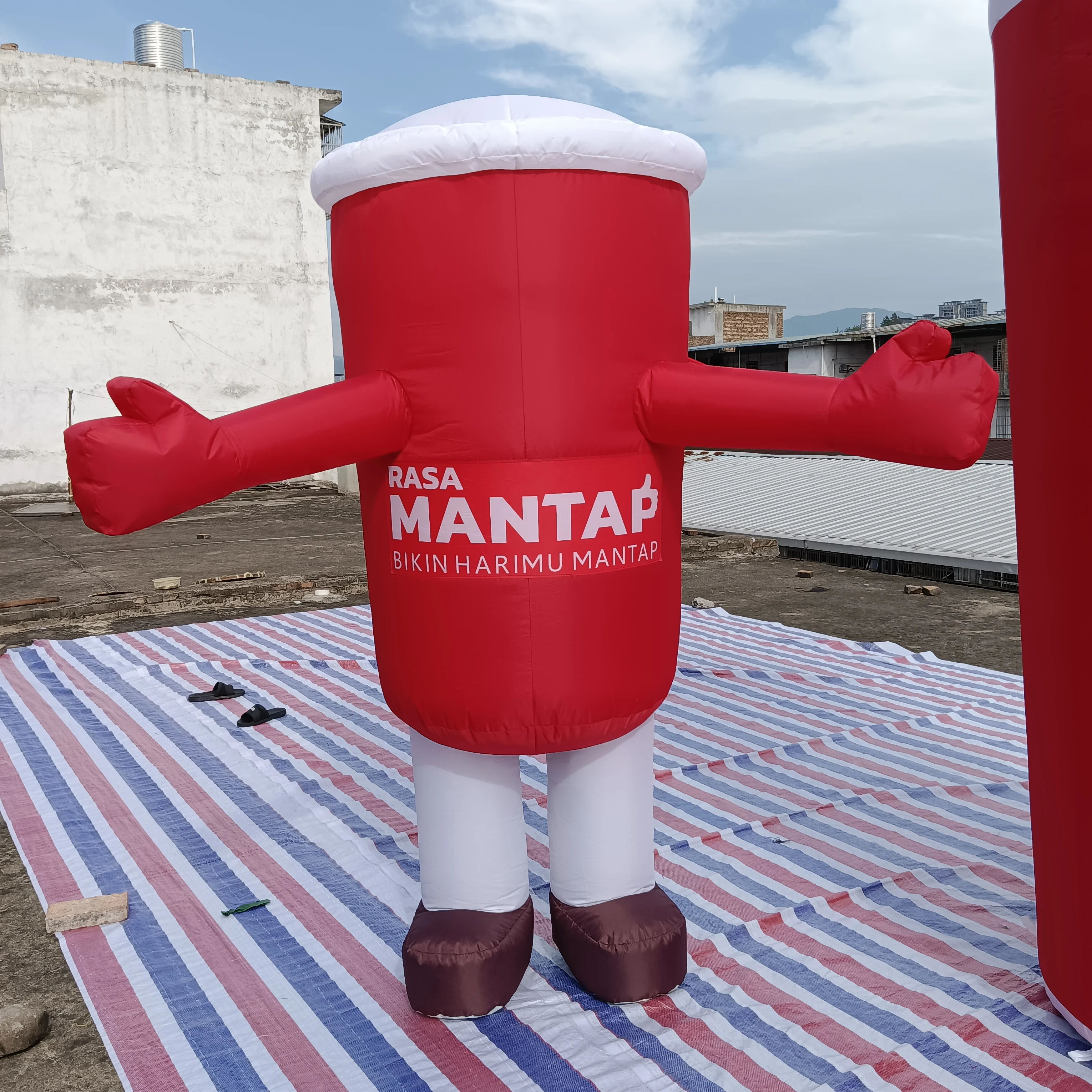 Custom made Advertising Walking Inflatable Coffee Cup Costume For Adervertising