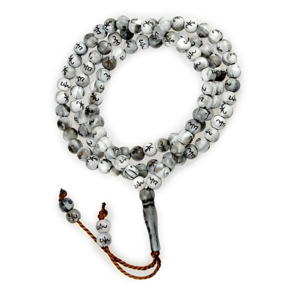 Rosario religioso de cuentas de oración, Oriente Medio, Alá, Tasbih islámico, colgante de borla, 99