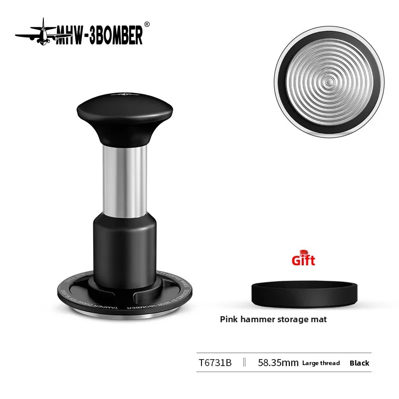 MHW 3BOMBER Knight Coffee Tamper Espresso Distributor مع مطرقة مسحوق الضغط المستمر #6