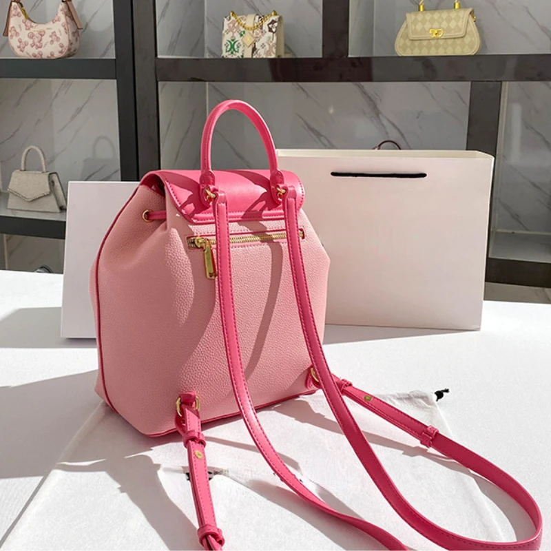 Trend Women Backpack Luxury Designer School Backpack Pink Office Mini Sac A Dos New Shoulder Bag Ladies mochilas para mujer