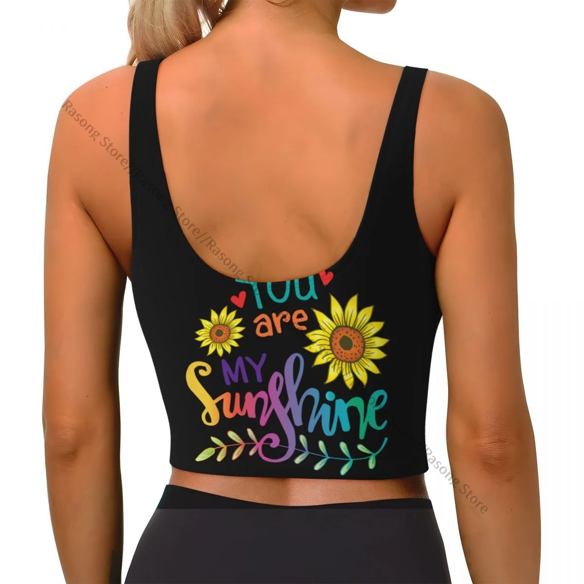 Sportbeha Dames Running Yoga Kleding Vest Je bent mijn zonneschijn Verzamelend fitnessvest