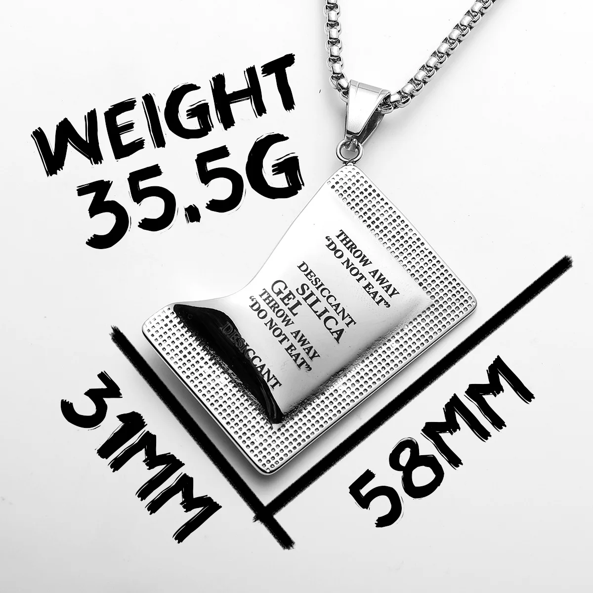 Desiccant Model Mężczyźni Naszyjniki Z Wisiorkiem Biżuteria Ze Stali Nierdzewnej Dla Mężczyzn Kobiet Unikalne Punk Hip Hop Akcesoria Prezent Hurtownia