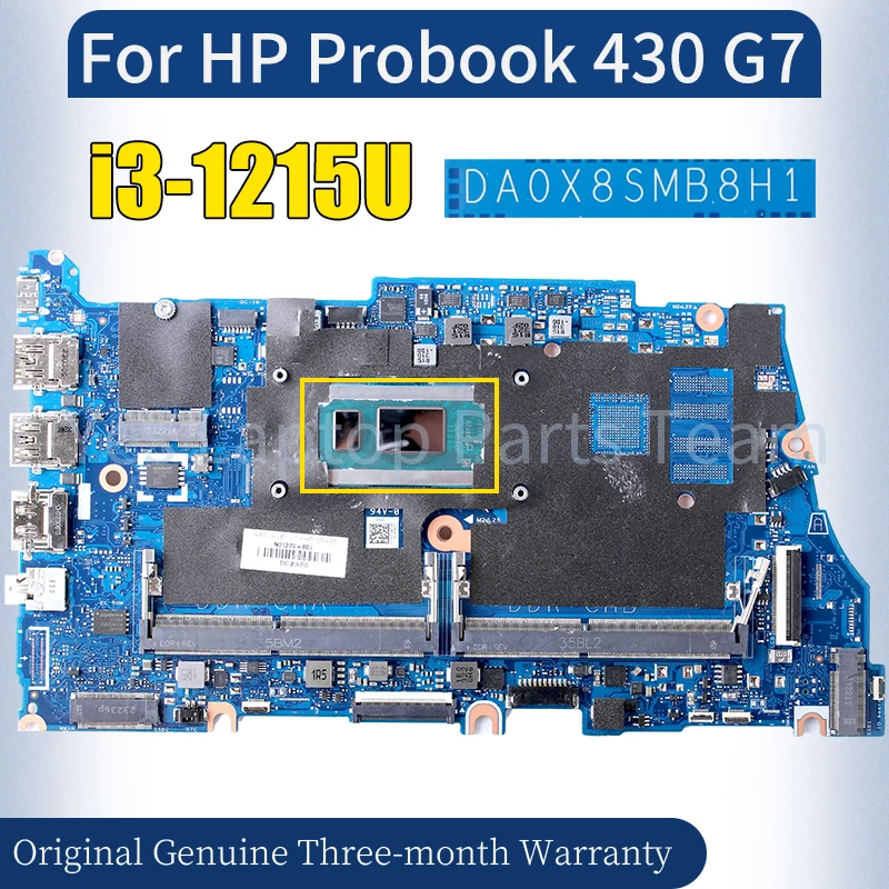 DA0X8SMB8H1 For HP Probook 430 G7 Laptop Mainboard N01270-601	SRLFT i3-1215U Notebook Motherboard