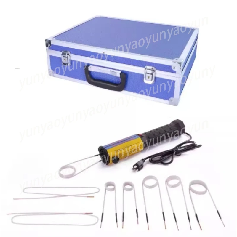 

1000W Magnetic Induction Heater Kit Flameless Heating Technology with 8 Coils and Aluminum Alloy Box for Heating Nuts and Gears