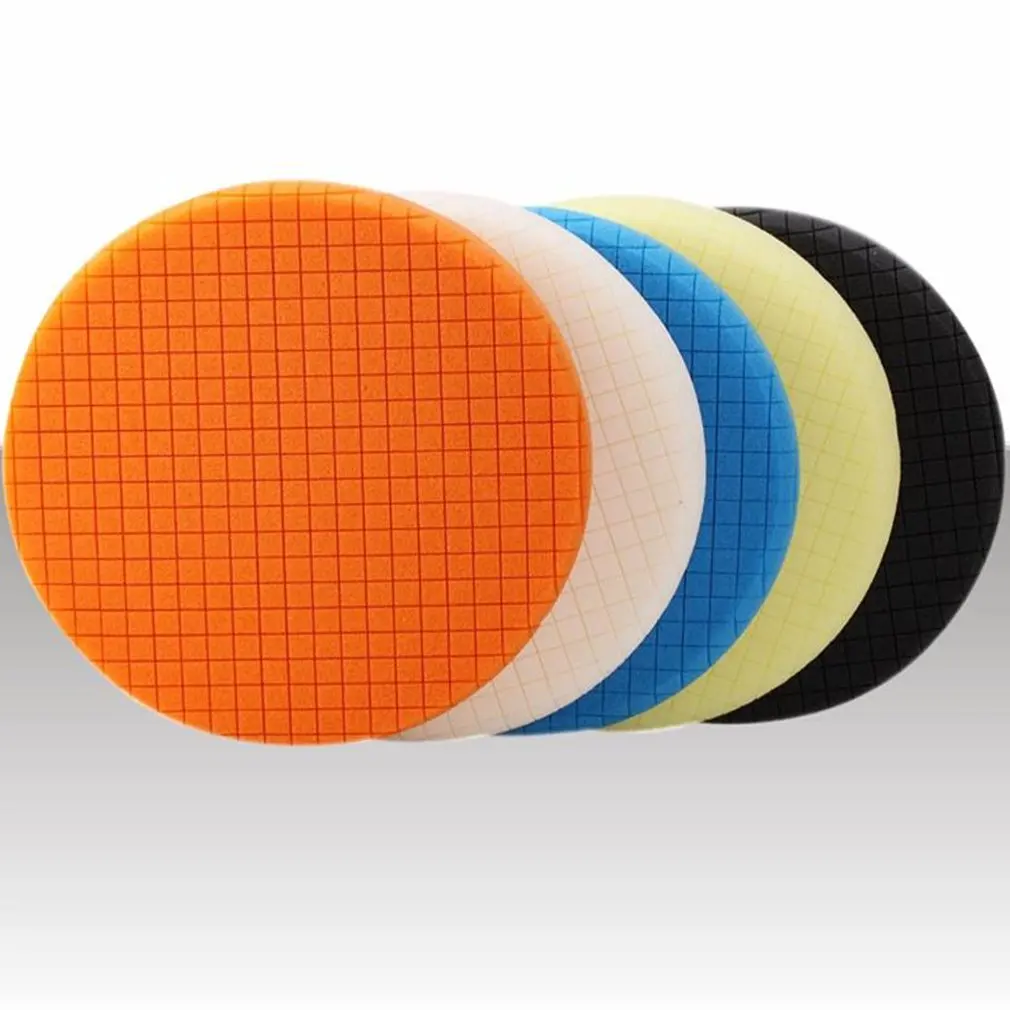 5 Pack 6 Inch Compound Buffing Polishing Pads Cutting Sponge Pads Kit for Car Polisher Self-Adhesive Sponge Waxing