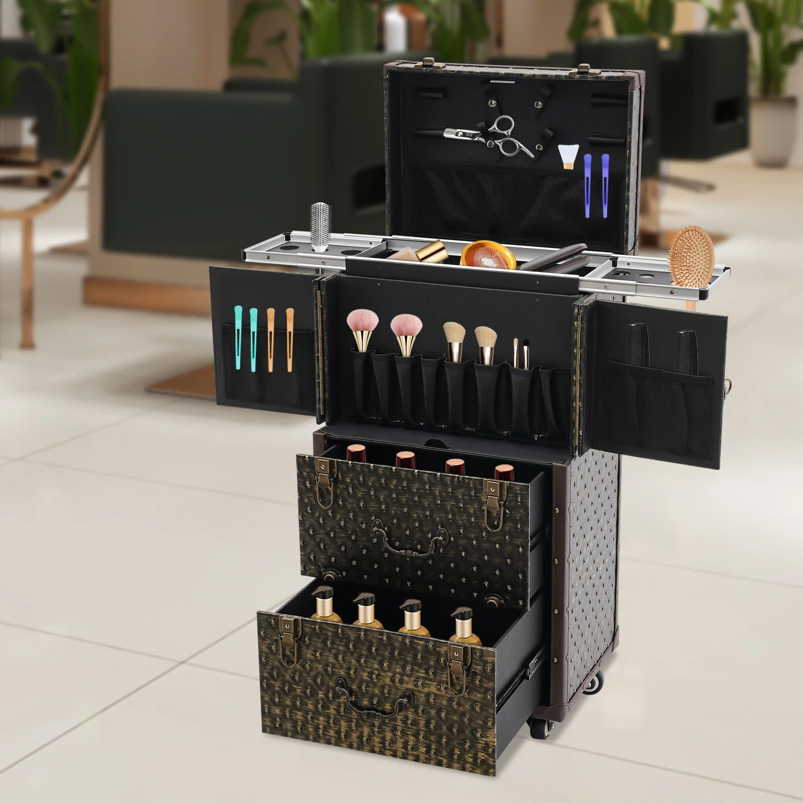 Кейс-тележка для парикмахеров, – обзор и цена Beauty Makeup Trolley