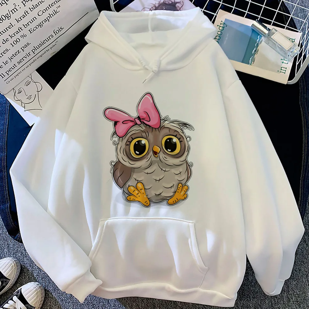 

Owl hoodie pattern Japanese graphic harajuku youthful girl hoddie sweatshirts printed design designer