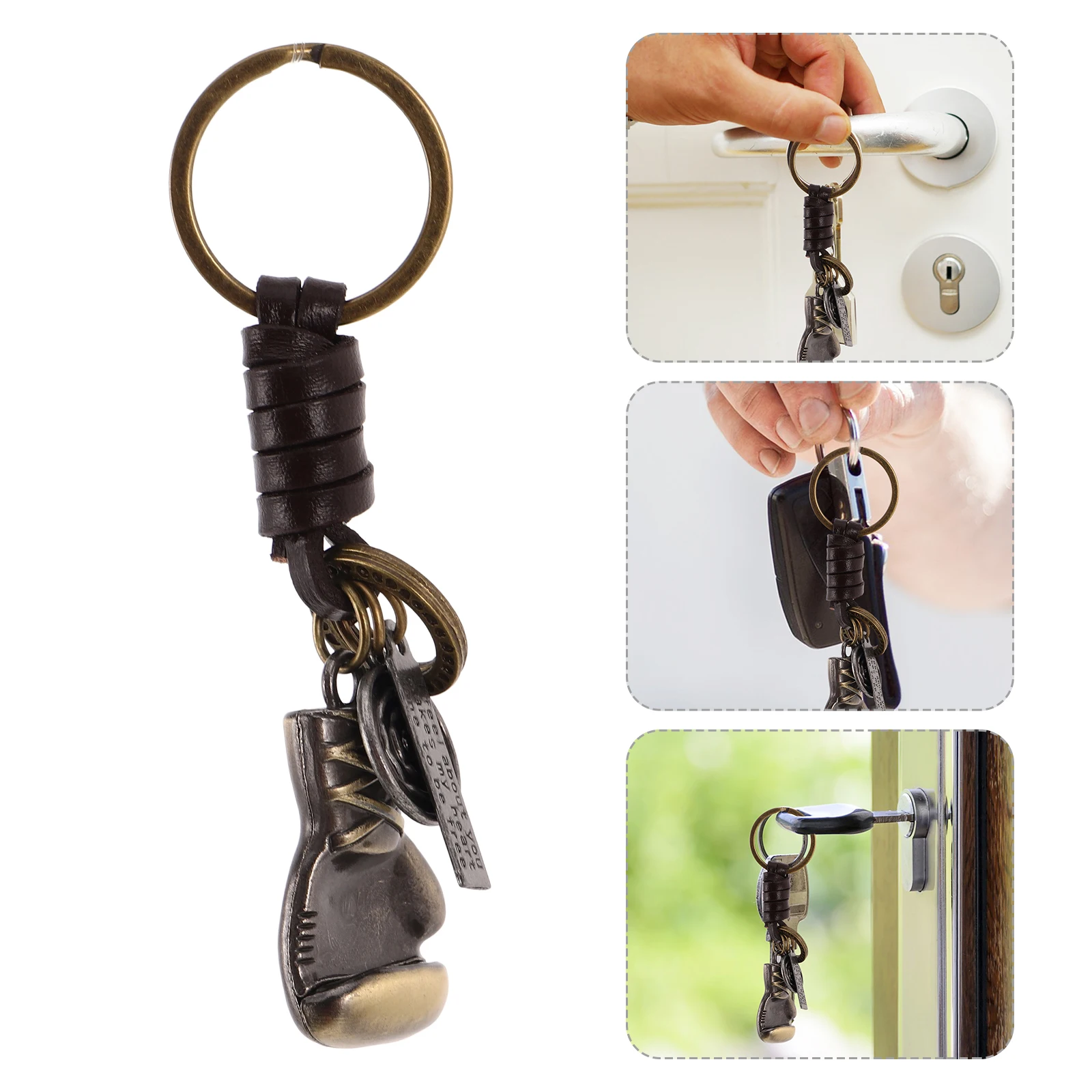 

Boxing Glove Keychain Key Ring Pendant For Bag Car Metal Portable Hanging Ornament Sport Gym Accessories Vintage