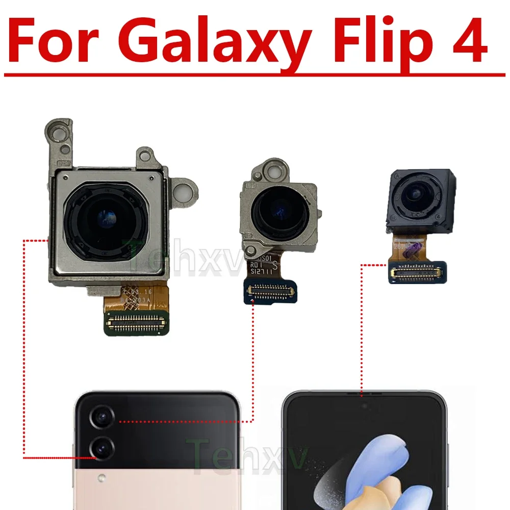 Good Rear Camera For Samsung Galaxy Z Flip 4 Flip4 SM-F721B F721U Front Selfie Small Frontal Back Main Camera Module Flex