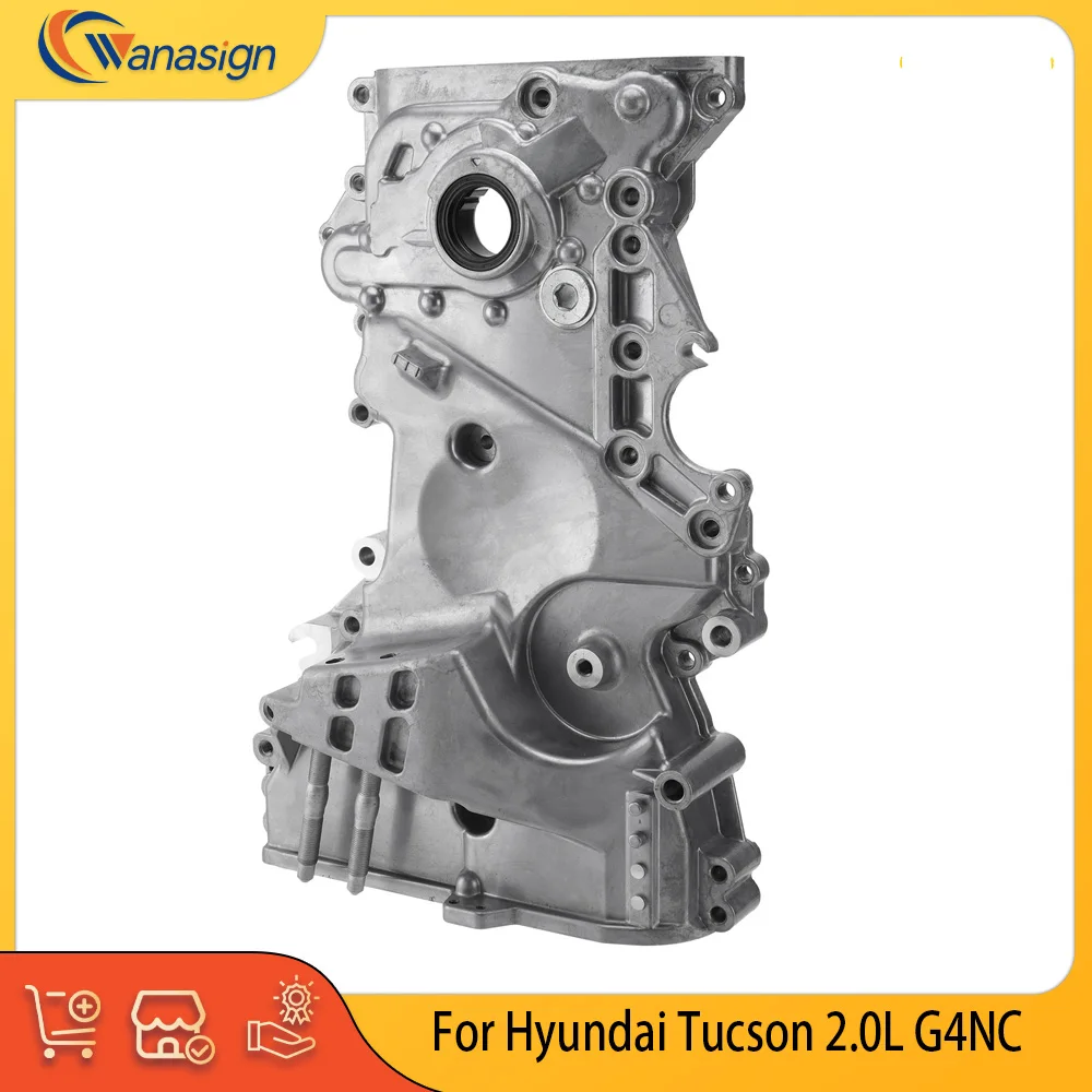 Engine Parts Timing Chain Oil Pump Cover Fit 2.0 L L4 Gas G4NC For 2014-2021 Hyundai Tucson 2.0L 21350-2E310 21350 2E310